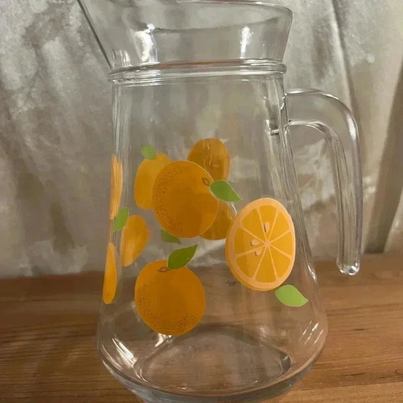 Vintage KIG Indonesia Juice Jug with Pattern of Oranges | Circa 1970s - Picture 5 of 5